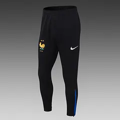 2024-2025 Frankreich Halb-Reißverschluss Trainingsanzug Schwarz Fußballtrikot-Set — view 5
