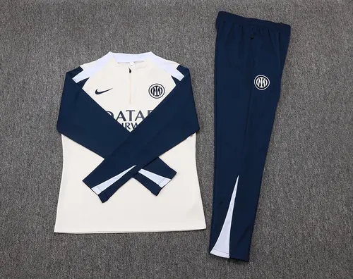 2025/2026 Inter Milan Half-Pull Training Suit Light yellow Football Jersey  Set — view 7