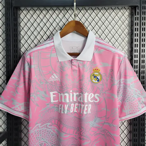 2023/2024 Real Madrid Camiseta de Fútbol Dragón Chino Rosa  — view 4