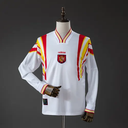 1996 Retro Spanien Auswärts-Langarmtrikot AAA Fan-Qualität — view 1