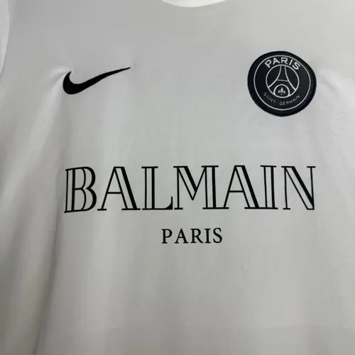 2020 Retro Psg Paris Saint-Germain Vierter Trainingsanzug Weiß Fußballtrikot  — view 5