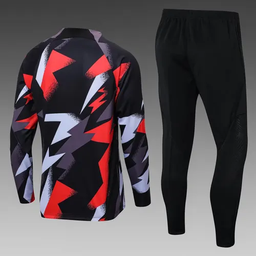 Ensemble Tenue d'Entraînement Mi-Zip PSG Paris Saint-Germain Camouflage Rouge Gris 2022/2023 — view 2
