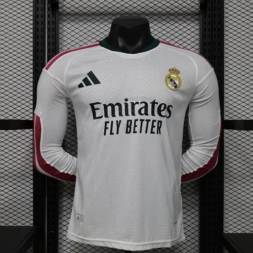 2026/2027 Long Sleeve Player Version Real Madrid Home Football Jersey   — view 1