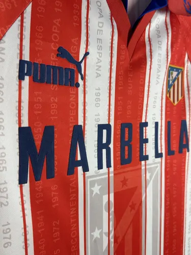 1995/1996 Retro Atletico Madrid Home Soccer Jersey  — view 7