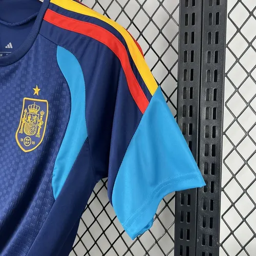 2026 Spain Nationalmannschaft Trainingsanzug Blau Fußballtrikot   — view 7