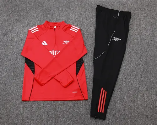 2025/2026 Arsenal Halb-Reißverschluss Trainingsanzug Rot Fußballtrikot AAA fan-gradät Set — view 7