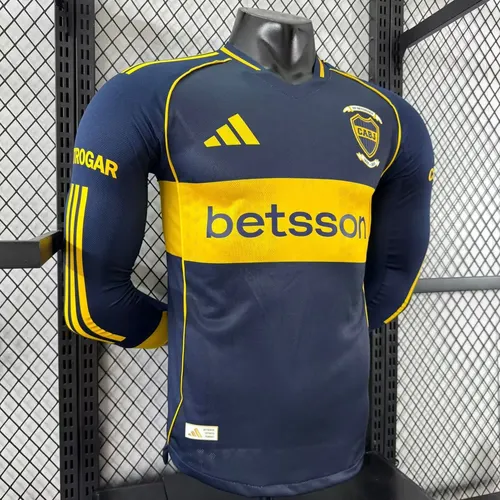 2025/2026 Long Sleeves Player Version Boca Juniors Home Football Jersey  — view 6