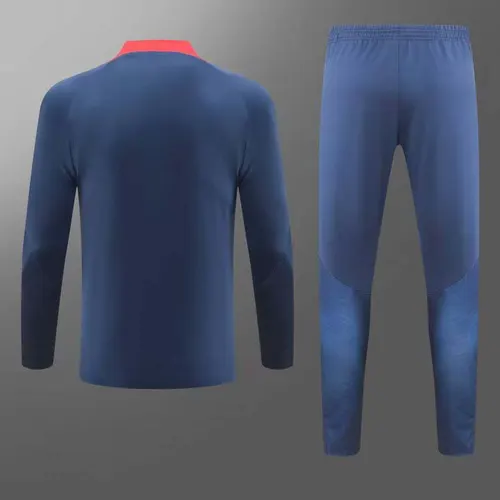 2023/2024 Psg Paris Saint-Germain Chándal de Entrenamiento Semi-Cremallera Azul Marino Set — view 2