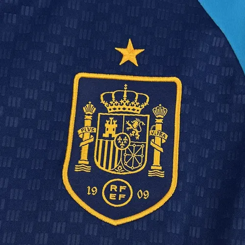 2026 Spain Nationalmannschaft Trainingsanzug Blau Fußballtrikot   — view 3