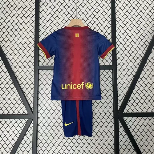 2012/2013 رجعي برشلونة قميص كرة قدم المنزل جودة تايلاندية مقاس أطفال — view 2