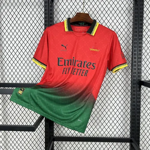 2025/2026 AC Milan Edição Co-Branded Vermelha Camisa de Futebol  — view 1