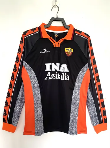 1998/1999  Long Sleeves Retro Roma Third Away Football Jersey  