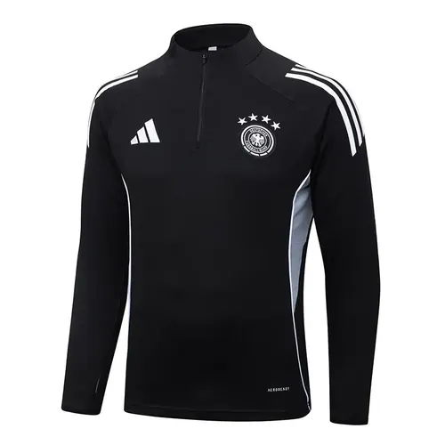 2025/2026 Alemanha Conjunto de Treino Half-Pull Preto de Futebol — view 3