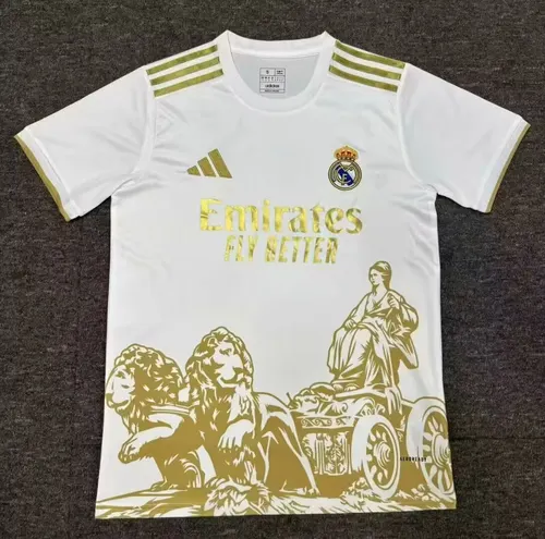 2025/2026 Real Madrid Edição Especial Dourado Jersey de Futebol  — view 1