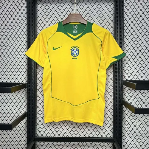 Camisa Retro Brasil Casa 2004 AAA qualidade fã — view 1