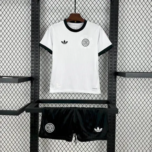 Camisa de Futebol Branca Edição 125º Aniversário Alemanha 2025 AAA para Torcedores Tamanho Infantil — view 1
