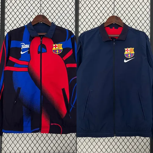 2025/2026 Barcelona Jaqueta Corta-Vento Reversível de Futebol  05 — view 1