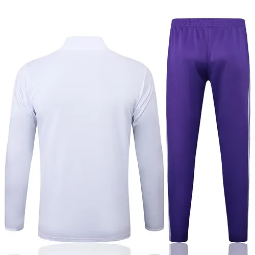 2025-2026 Real Madrid Retro White Half-Pull Training Suit Football Shirt  Set 02 — view 2