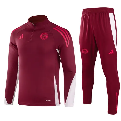 2024 Bayern Halbzug Trainingsanzug Rot Trikot Set  — view 1