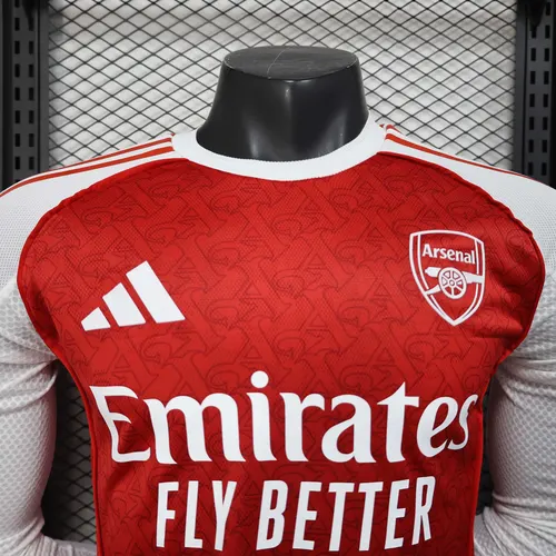 2025/2026 Long Sleeves Player Version Arsenal Home Football Shirt  — view 3