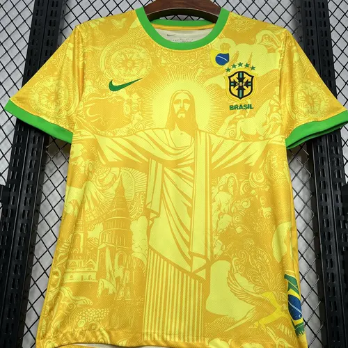 2024-2025 Brasilien Sonderedition Gelb Trikot AAA fan-gradät — view 4