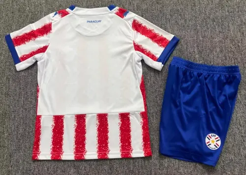 2026 Paraguay National Team Home Football Jersey   Kids Size — view 2