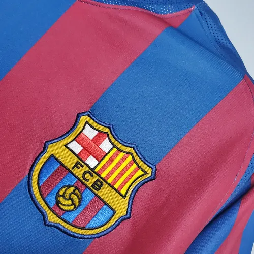 Maillot de football domicile rétro Barcelone UEFA Champions League 2005/2006  — view 4