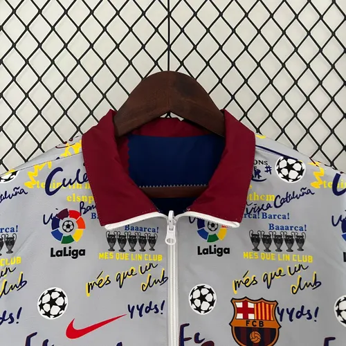 2025/2026 Barcelona Jaqueta Corta-Vento Reversível de Futebol  04 — view 4