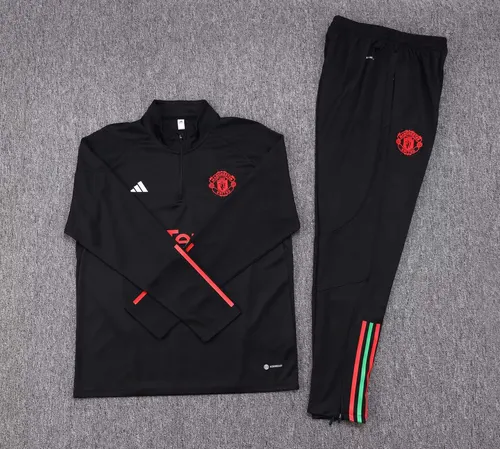 Conjunto de Treino Manchester United Meio Puxão Preto 2023/2024  — view 7