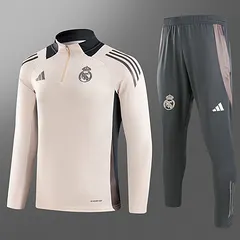 Ensemble d'entraînement demi-zip Real Madrid rose 2024/2025  — view 1