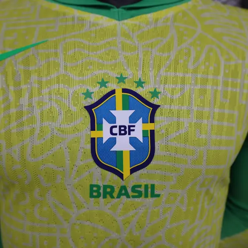 2024 Player Version Long Sleeve Brazil Home Football Shirt  — view 5