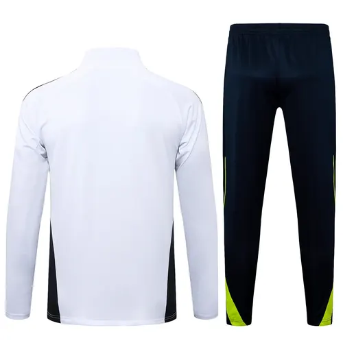 2025-2026 Real Madrid Retro White Half-Pull Training Suit Football Shirt  Set 01 — view 2