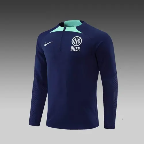 2022/2023 Internazionale Milan Half-Pull Training Suit Royal Blue Football Jersey  Set — view 5