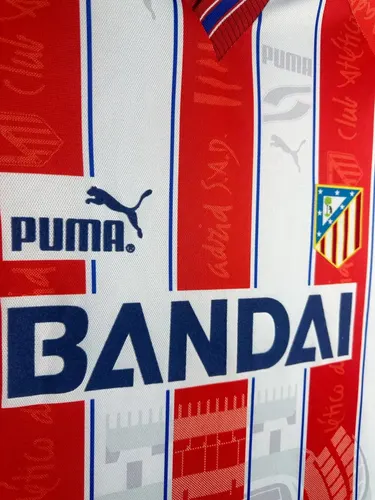 1996-1997 Retro Atletico Madrid Home Soccer Jersey  — view 4