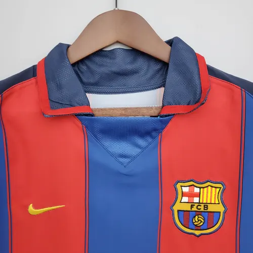 Camisa de Futebol Retro Barcelona Home 2003/2004  — view 3
