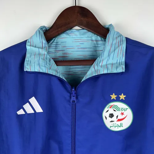 2023-2024 Algeria National Reversible Windbreaker Blue Soccer Jersey   — view 4