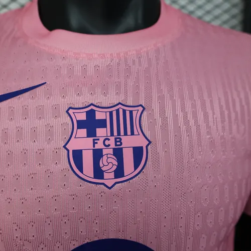 2025/2026 Player Version Barcelona pink No Football Jersey  — view 5