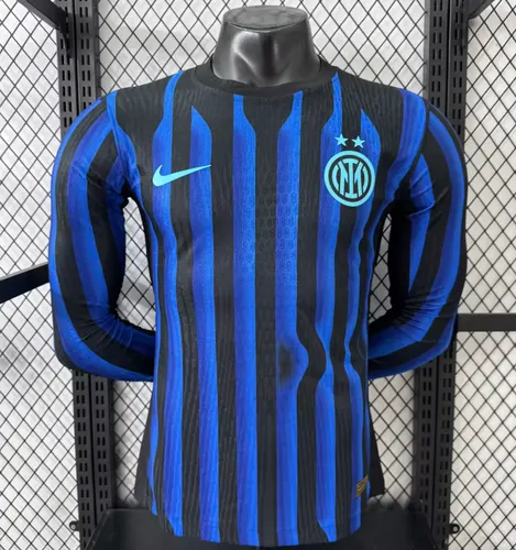 Maillot de Football Domicile Inter Milan Version Joueur Manches Longues 2025/2026 