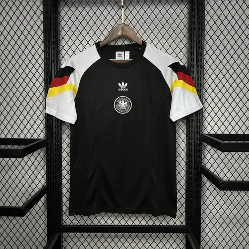 2024 Germany Training Wear Black and White Football Shirt  — view 1