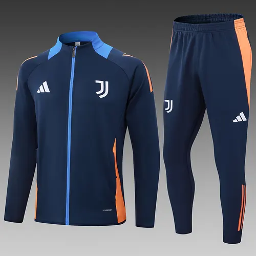 2024/2025 Survêtement d'Entraînement Mi-Zip Juventus Bleu Royal Maillot de Foot  Ensemble