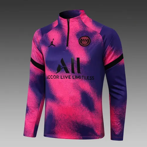 Ensemble d'entraînement demi-zip PSG Paris Saint-Germain rose 2021/2022 — view 3