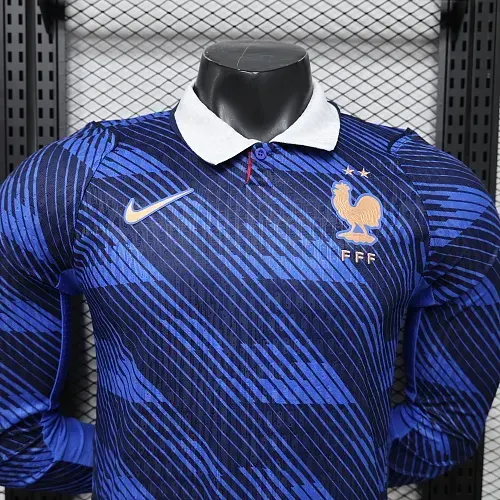 Camisa de Futebol França Home Manga Longa Versão Jogador 2026   — view 3