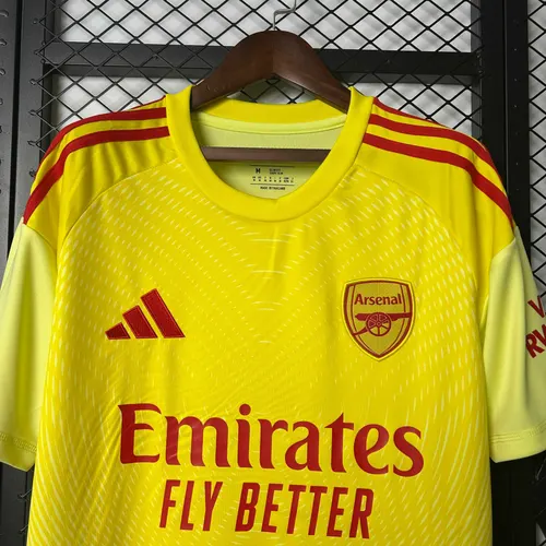 2025/2026 Arsenal Portero Amarilla Camiseta de Fútbol Calidad Thai — view 3