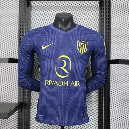 2025/2026 Long Sleeve Player Version Atletico Madrid Away Football Jersey  — view 1