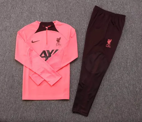 2022/2023 Liverpool Half-Pull Training Suit Pink Jersey  Set — view 7