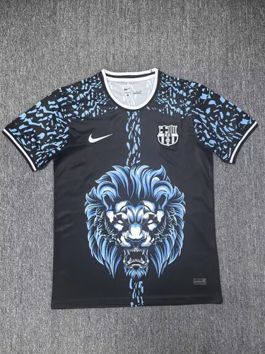 2025/2026 Barcelona Édition Spéciale Tête de Lion Bleu Maillot de Football  — view 1