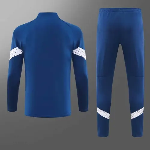 2023/2024 Olympique de Marseille Long Zip Jacket Dark Blue Football Jersey Set — view 2