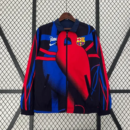 2025/2026 Barcelona Jaqueta Corta-Vento Reversível de Futebol  05 — view 2