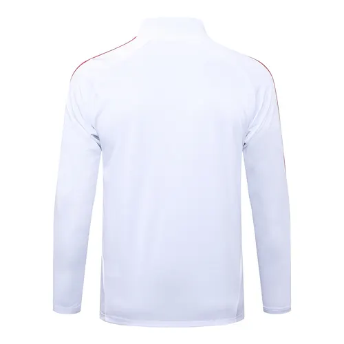 2025/2026 Survêtement Demi-Traction Bayern Munich Blanc Style Rétro Maillot Football  Ensemble — view 4