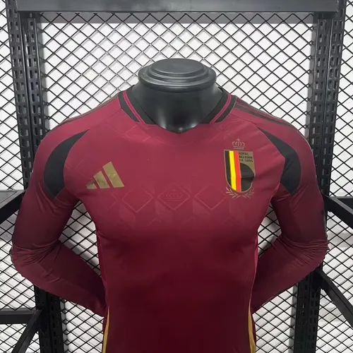 Camiseta de Fútbol Bélgica Local Manga Larga Versión Jugador 2024-2025 — view 3